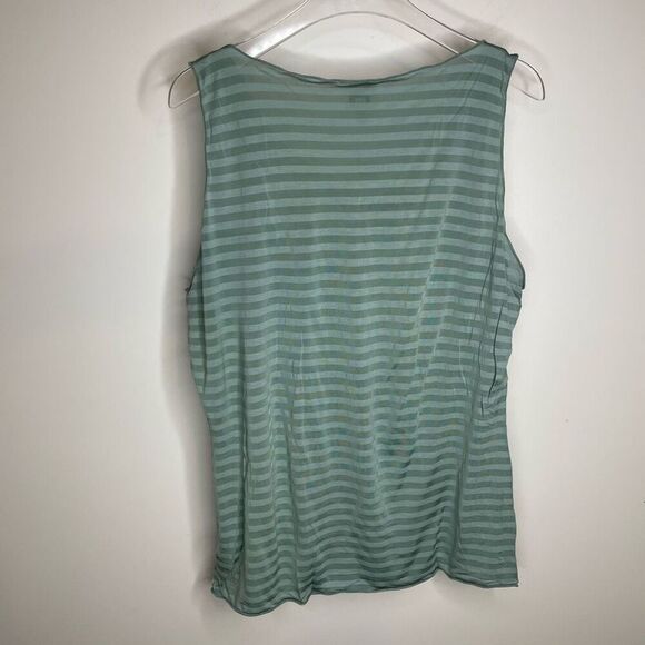 Armani Collezioni Green Blue Mint Striped Womens Tank Top Blouse‎ 40 US 8 - Picture 3 of 7